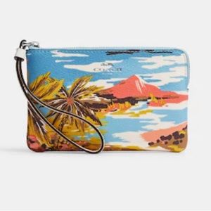NWT Coach Hawaiian Print Wristlet